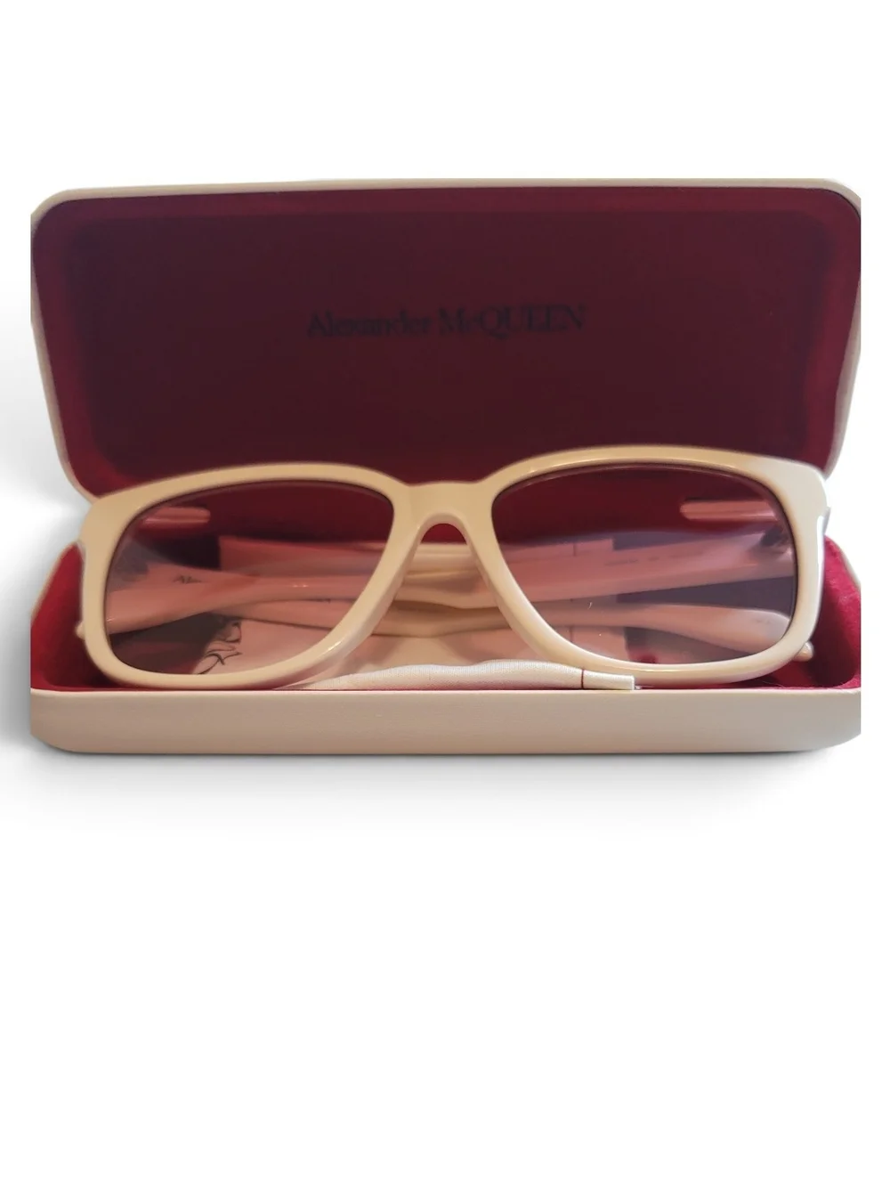 Alexander McQueen Square-Frame Acetate Sunglasses EUC